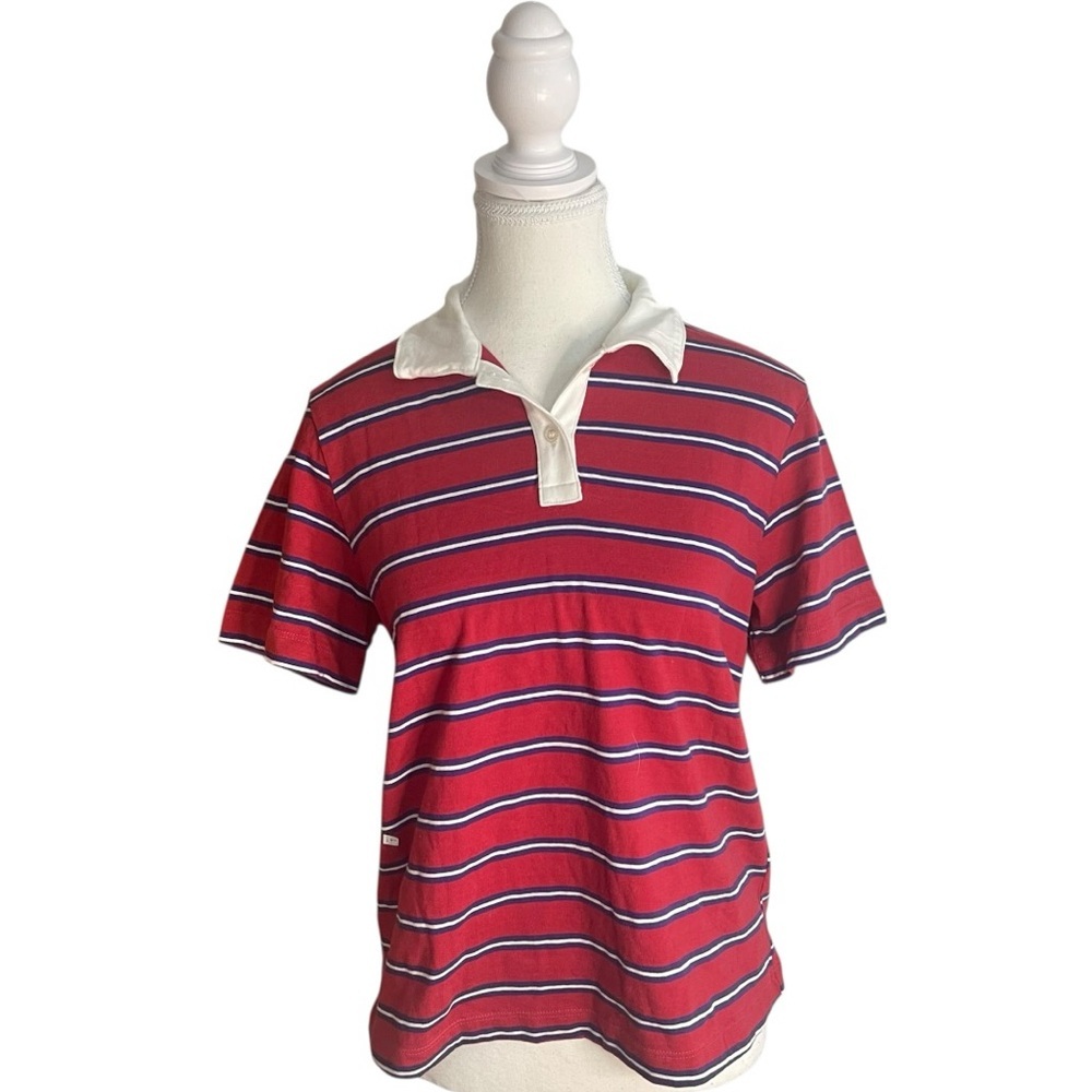 UO BDG Turner Polo Rugby Shirt Red Blue